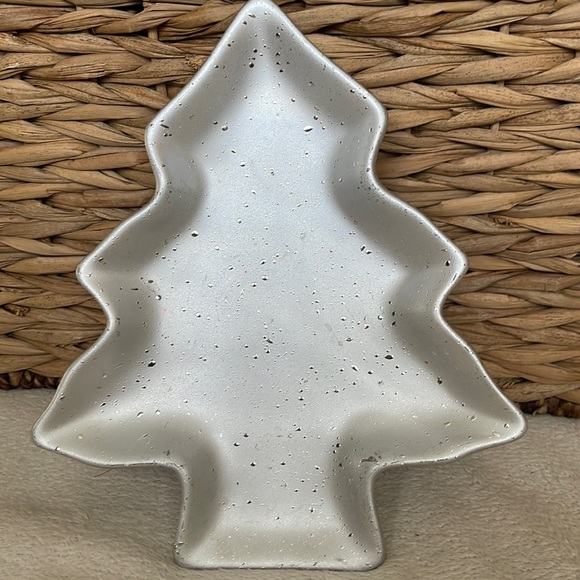 Pier 1 Other - Pier 1 Silver Metallic Christmas Tree Trinket Dish Soap Dish or Serving Dish